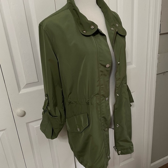 Sanctuary Women’s Green Anorak Utility Jacket Adjustable‎ sleeve size Medium - Picture 6 of 16
